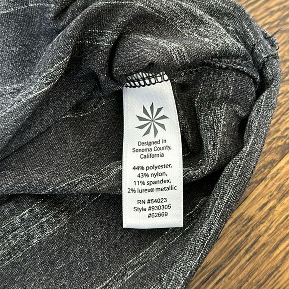 Athleta Gray Stripe with Shimmer Dory Dolman - Size XS - Picture 7 of 12
